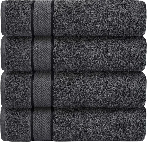 Vista 49 de Toallas de baño de lujo, 100% algodón, ultra suaves, de felpa, gruesas, esponjosas, altamente absorbentes, de secado rápido, para el hogar