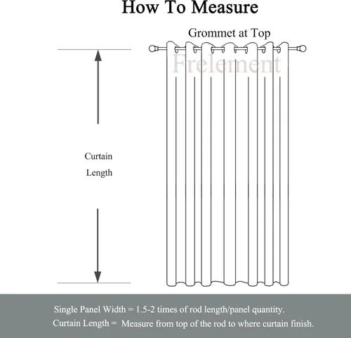 Vista 8 de Frelement Cortinas opacas de lino natural, paneles de cortinas con ojales para sala de estar, cortinas con aislamiento térmico, 52 pulgadas de ancho