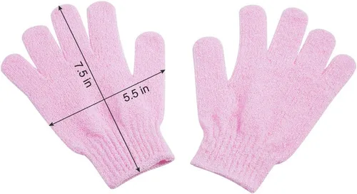 Vista 7 de 10 pares de guantes exfoliantes, 100% nailon de doble cara, 10