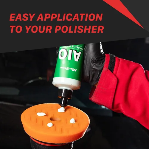 Vista 9 de Maxshine Mini pulidora inalámbrica profesional de 2 piezas con kit compuesto AIO (M0312 V2), ligero (1.93 libras), pulidor giratorio de 6