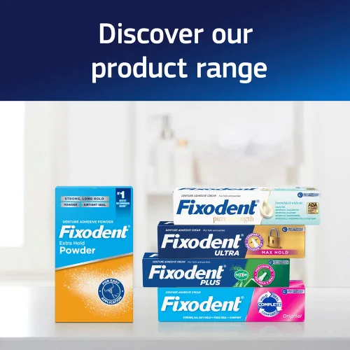 Vista 12 de Fixodent Extra Hold - Polvo adhesivo para dentaduras, 2.7 onzas (paquete de 4)