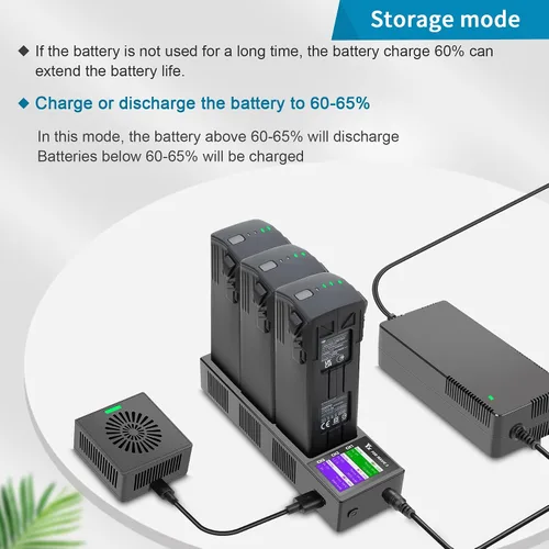 Vista 5 de Hanatora Multi Function Charger with Storage Charge,Discharge for DJI Mavic 3 Series Battery,Wall & Car Parallel Charing hub for Mavic 3 Pro Classic