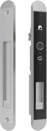 Vista 8 de Cerradura inteligente para puertas correderas y ventanas, entrada sin llave 4 en 1 con huella digital, tarjeta, llave mecánica y control