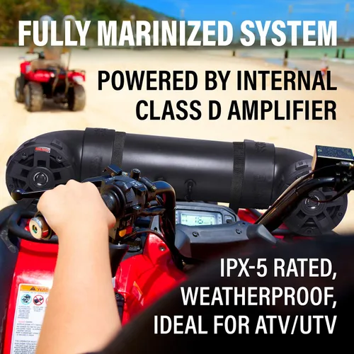 Vista 3 de BOSS Audio Systems UTV4B ATV UTV Sistema de sonido resistente a la intemperie, altavoces de 4 pulgadas, tweeters de 1 pulgada, amplificador