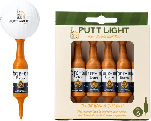 Vista 6 de Camisetas de golf con botella de cerveza, prácticamente irrompible y reciclable, paquete de 6, regalo de golf para hombres, despedida de soltero