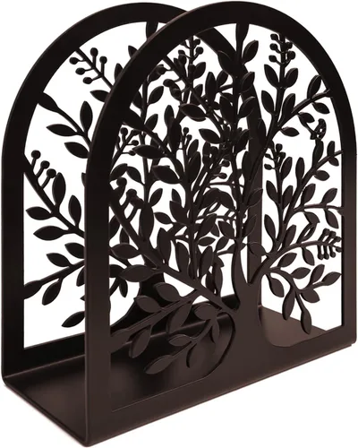 Servilletero para mesas, diseño de árbol de la vida, moderno servilletero de metal para el hogar, cocina y fiesta de picnic, bronce