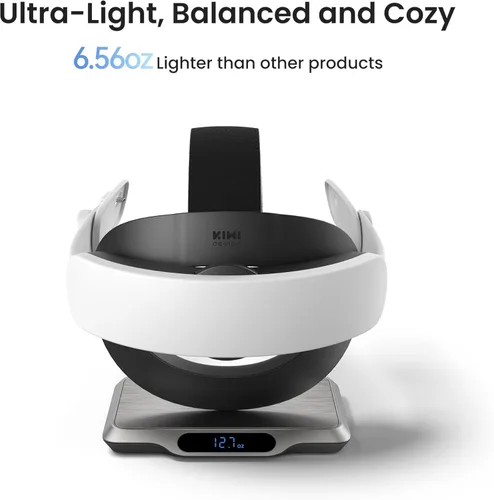 Vista 2 de KIWI design K4 Boost Battery Head Strap for Meta Oculus Quest 3/3S, Adjustable VR Headband Accessories with Dual Charge, Extend Playtime & Reduce