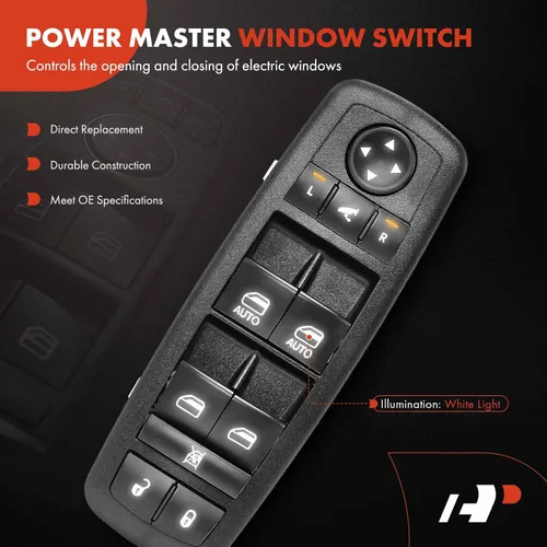 Vista 3 de A-Premium Master - Interruptor de ventana eléctrica compatible con Jeep Cherokee 2014 2015 2016 2017, Sport Utility, lado delantero izquierdo