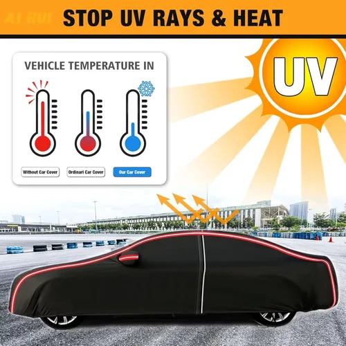 Vista 2 de Funda para automóvil compatible con Mazda CX-3, cubierta impermeable para todo tipo de clima, 6 capas, cubierta para automóvil al aire libre