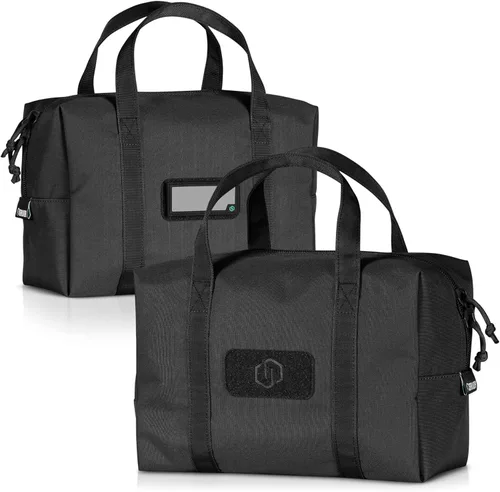 Vista 12 de Savior Equipment Mini transportador táctico de munición bolsa de lona para armas de fuego, bolsa de transporte de bolsa EDC, parches