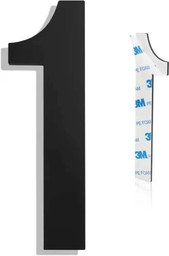 Vista 17 de Números de Casa Modernos para Exterior - Autoadhesivos, Grandes de 6 Pulgadas, Números de Dirección de Casa de Metal - Ideales para Buzón, Puerta