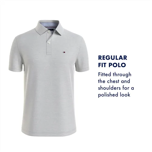 Vista 4 de Tommy Hilfiger Polo de piqué de algodón de manga corta para hombre en ajuste regular