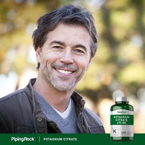 Vista 6 de Piping Rock Suplemento de citrato de potasio 275 mg 400 cápsulas Sin OMG, sin gluten