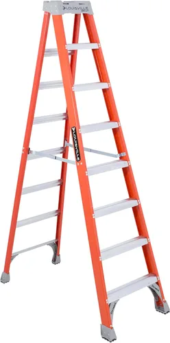 Vista 8 de Escalera Louisville de Fibra de Vidrio de 6 Pies, Capacidad de Carga de 300 Libras, Tipo IA, FS1506