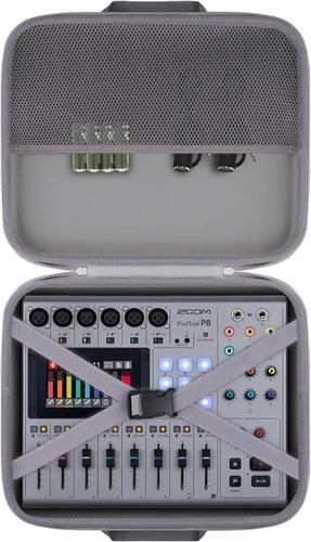 Vista 8 de co2CREA para Zoom PodTrak P4 Podcast Recorder Hard Funda Protectora, Reemplazo Portátil de Estuche de Viaje