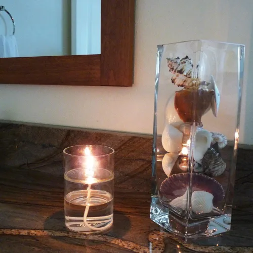 Vista 7 de Firefly Fuels - Calentador de aceite de vidrio para aceites esenciales, Zen, vela líquida reutilizable recargable con cubierta de cristal.