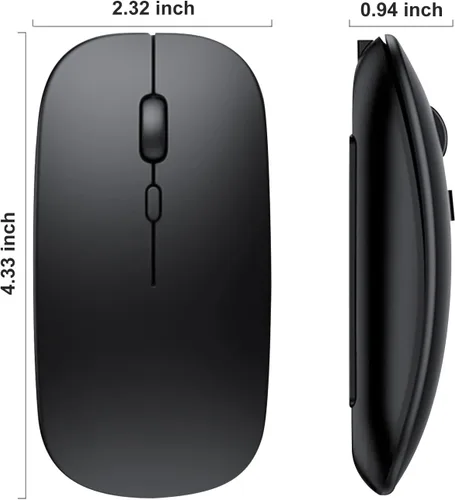 Vista 6 de Ratón inalámbrico Bluetooth para iPad/MacBook Pro/Air/laptop/pc Ratón silencioso recargable portátil delgado para Surface Pro/Lenovo/Samsung Tablet