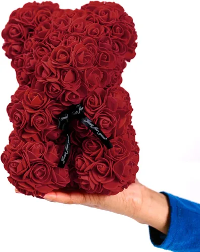 Vista 7 de IFAMIO 100 piezas de rosas artificiales de espuma color burdeos, mini flores falsas, cabezas de rosas artificiales artificiales para ramos