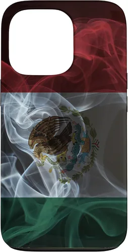 Vista 10 de iPhone 12 Pro Max Smoky Mexico Flag - Funda de orgullo mexicano estilo humo