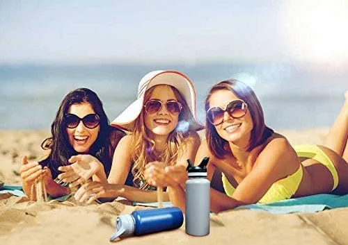 Vista 7 de Tapa de popote para botella Hydro Flask de boca ancha Botella de 12, 16, 18, 32, 40 y 64 onzas, tapa de popote de repuesto compatible con botellas