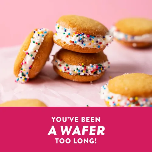 Vista 4 de HighKey Galletas sin azúcar, oblea de vainilla, paquete de 3 bocadillos cetogénicos bajos en carbohidratos, postre sin gluten, aperitivos