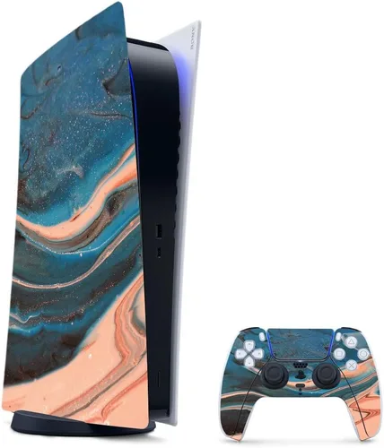 Vista 73 de MightySkins - Skin para juegos para PS5 / Playstation 5 Bundle – Mármol ámbar Envoltura protectora de vid Fácil de aplicar y cambiar