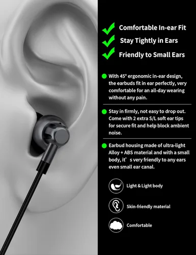 Vista 5 de Auriculares USB C para Samsung Galaxy S24/S25/S26/S23 Ultra/S22/S21/S20/Note 20 10+ auriculares con micrófono con cancelación de ruido intrauditivos