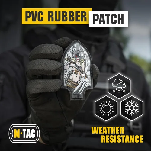Vista 5 de M-Tac Morale Patch Valkyrie – Parche militar táctico de PVC con cierre de gancho en la parte trasera – Parches para chaleco, mochilas, sombreros