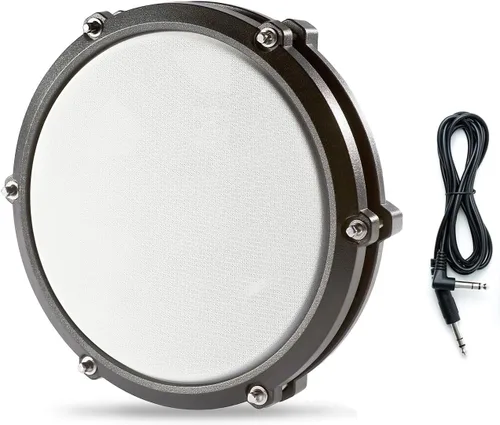 Vista 7 de Alesis Nitro Max - Almohadilla de malla de una sola zona de 8 pulgadas con abrazadera y cable de gatillo Silverline Audio de 10 pies