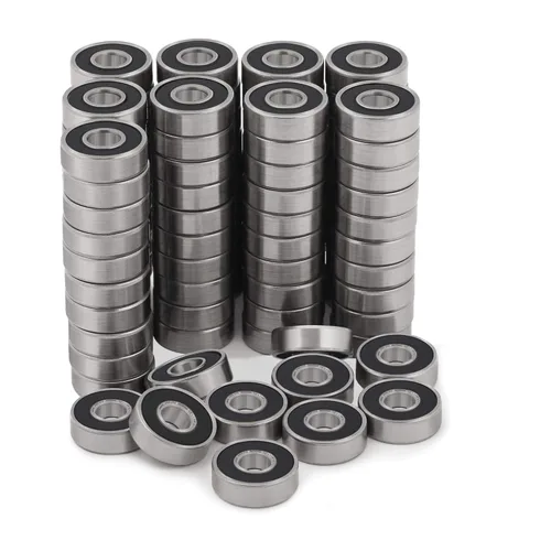 Vista 7 de XiKe 10 rodamientos de sello de goma doble 604-2RS de 0.157 x 0.472 x 0.157 in, rendimiento prelubricado y estable y rentable, rodamientos de bolas