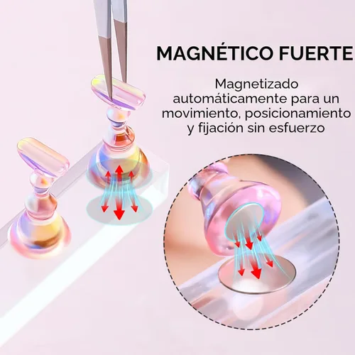 Vista 3 de Makartt Soporte de uñas para uñas a presión, práctica de pintura artística, soporte magnético para pintar uñas, soporte para diseños de uñas