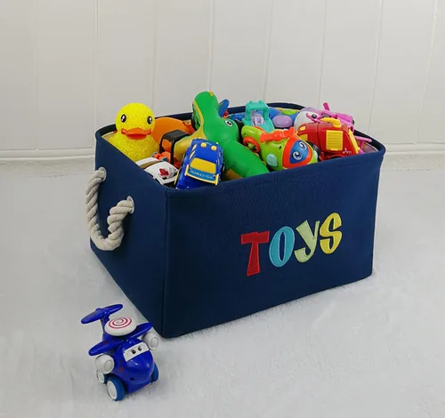 Vista 4 de Cesta grande para almacenaje impermeable, cesta organizadora ligera para usar como cesto de la ropa, cubos para juguetes, cestas de regalo