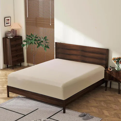 Vista 6 de Sábanas bajeras tamaño individual 100% algodón egipcio 600 hilos, bolsillo profundo de 16 pulgadas, ultra suaves, lujo hotelero, duraderas