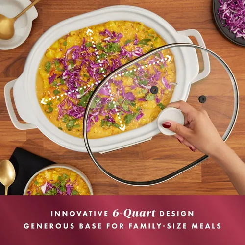 Vista 4 de Crock-Pot Olla de cocción lenta programable de 6 cuartos con Sous Vide, leche de avena