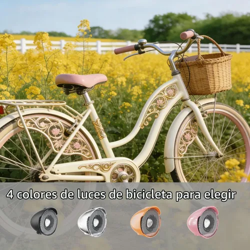 Vista 4 de Retro Vintage Bike Front Light New Version 350Lumen High-Brightness Headlights IPX6 Waterproof Classic Retro Night Riding Safety Bicycle Headlights