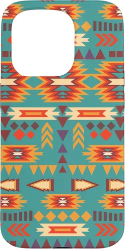 Vista 14 de Unique Western Turquoise Orange Navajo Aztec Tribal Pattern Case for iPhone 17