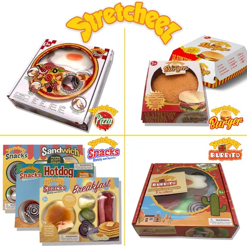 Vista 6 de Stretcheez Snacks Comida de juego para niños Alimentos y coberturas elásticos Mezcla y combina Colecciónalos todos Funciona con cocinas