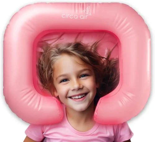 Vista 11 de Circa Air Lavabo inflable para lavar el cabello en cama - Lavar el cabello en la cama con lavabo de champú. Cuenco portátil para champú con almohada