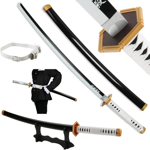 Vista 17 de Espada Demon Slayer para cosplay con soporte para cinturón, 41 pulgadas