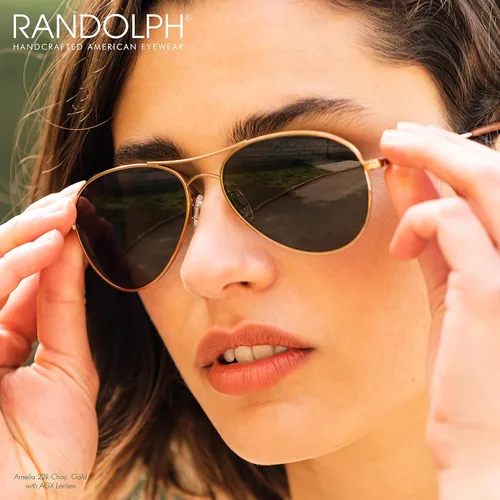Vista 9 de Randolph Eyewear Amelia Aviator Sunglasses for Women – Aviator Glasses with Non-Polarized & Polarized Lenses