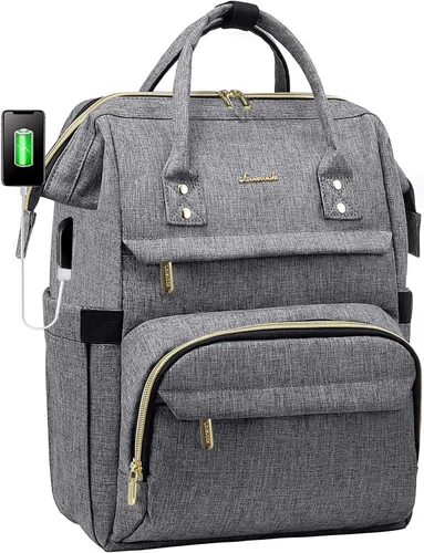 Vista 13 de Mochila para laptop LOVEVOOK para mujer, Negro, Mochilas Daypack
