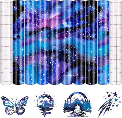 Vista 15 de Tintnut Splash - Rollo de vinilo permanente de 12 pulgadas x 5 pies, rollo adhesivo dorado negro, vinilo adhesivo permanente con patrón para máquina