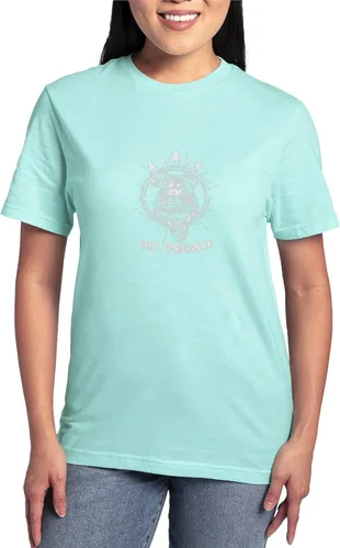 Vista 9 de CafePress Go Vegan Vegetarian Vegani - Camiseta clásica para mujer, camiseta oscura relajada