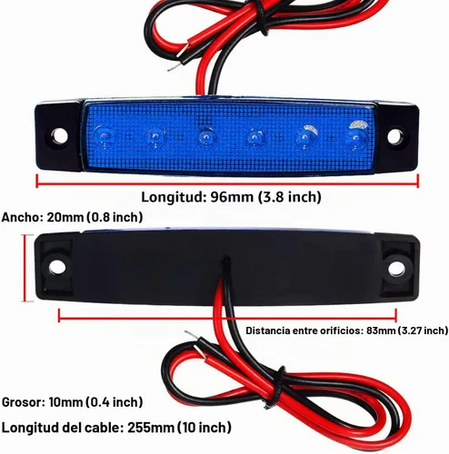 Vista 4 de 10 paquetes de luces LED de tira de roca impermeables, luces exteriores e interiores, luces de bajo brillo para ruedas y guardabarros, kits de Azul