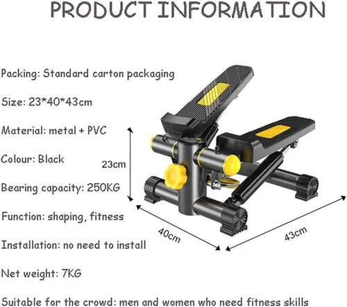 Vista 7 de Mini Multifunction Stepper Exercise Equipment Burn Calories Step Machine Health Fitness Aerobic Exercise with Resistance Bands