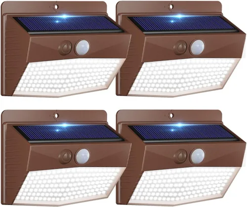 Vista 26 de Luces Solares para Exteriores, 12 Paquetes de Luces Solares con Sensor de Movimiento y Seguridad con 3 Modos de Iluminación, Luces Solares de Pared
