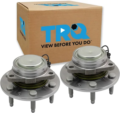 Vista 16 de TRQ Par de conjunto de cubo de cojinete de rueda delantera izquierda derecha, 2 piezas compatible con Lexus GX460 2003-2009 GX470 2003-2023 Toyota