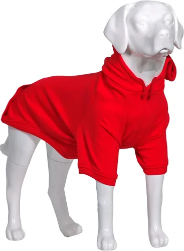 Vista 14 de Lovelonglong Sudadera básica con capucha para perros, 100% algodón, se adapta a perros pequeños, medianos y grandes, color negro, XS