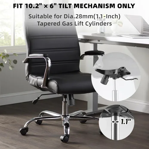 Vista 5 de Besitu Piezas de repuesto para sillas de oficina de 500 libras, con agujeros de montaje de 6 x 10.2 pulgadas, base de silla, placa resistente