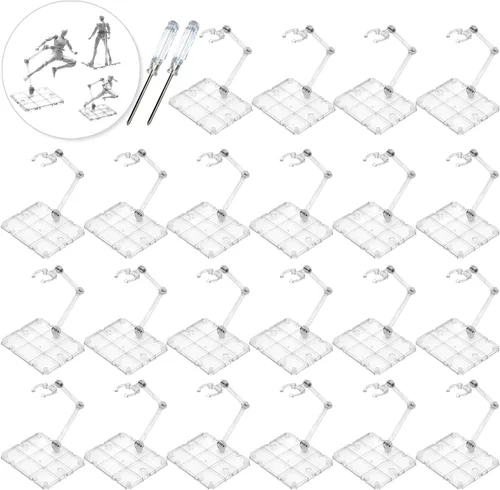 Soporte para figura de acción, 22 piezas de figuras de acción de montaje, soporte de soporte para modelo de base, compatible con figuras HG RG SD